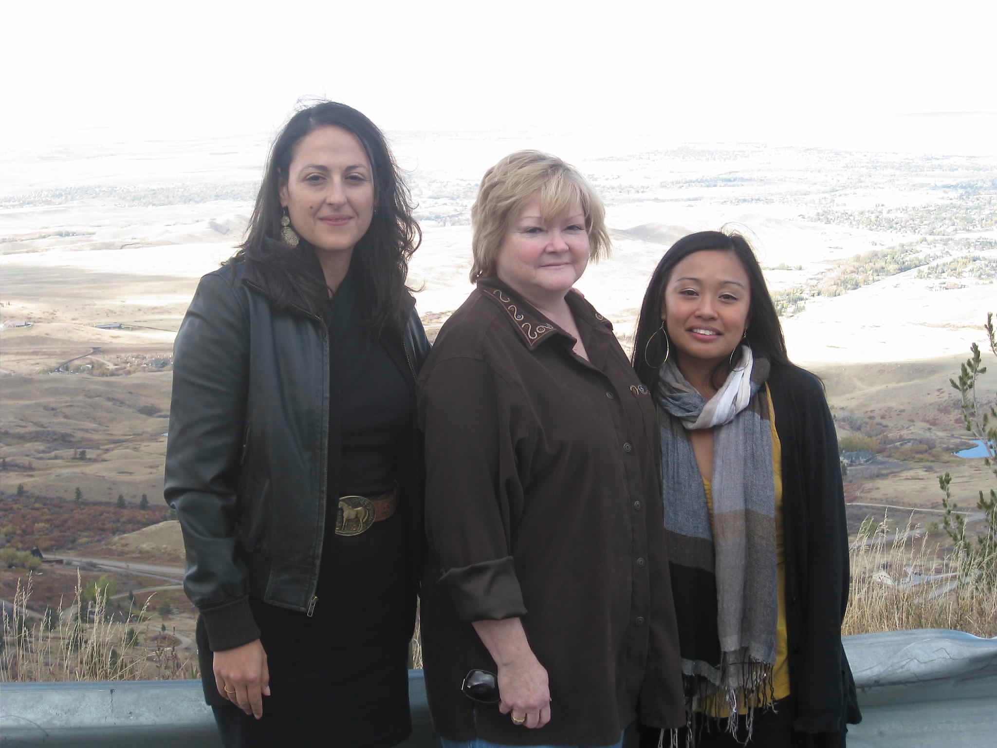 "Matt Shepard is a Friend of Mine" co-producer Zeina Barkawi (left), Matthew Shepard's mother Judy, and Michele filming in Matt's hometown of Casper, Wyoming.