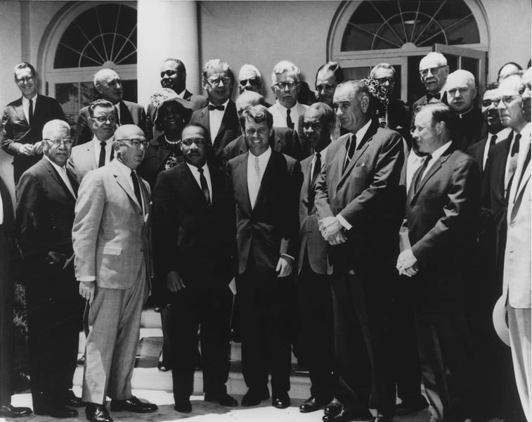 White House meeting with civil rights leaders on June 22, 1963. Photo courtesy of the U.S. National Archives and Records Administration