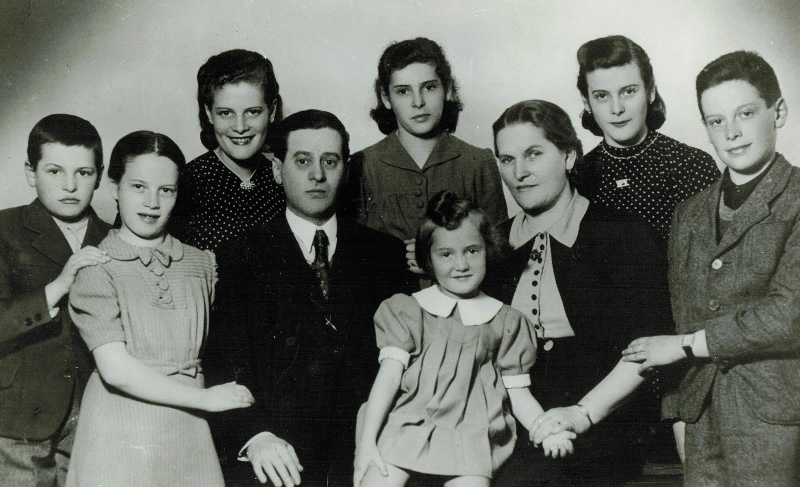 Caren's father, far left, with his parents and siblings in Romania in 1939.
