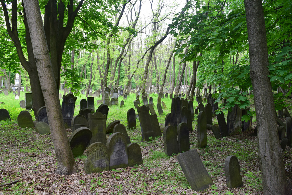 The Okopowa Street Jewish Cemetery is one of the largest Jewish cemeteries in Europe. It was established in 1806, consists of 82 acres of land, and contains over 200,000 marked graves, as well as mass graves of victims of the Warsaw Ghetto. As the cemetery was established to replace many smaller cemeteries closer to the city center, it was designed to serve all Jewish communities of Warsaw, regardless of their affiliation. When the Warsaw Ghetto was sealed in November 1940, this cemetery was enclosed inside. At that time, mourners required special passes to get past the guards posted at the entrance. Although the cemetery was closed down during WWII, after the war it was reopened and a small portion of it remains active. Currently, the cemetery has 20-30 burials each year.