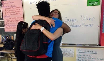 Caren Osten Hugs Holocaust Survivor Hidden Children