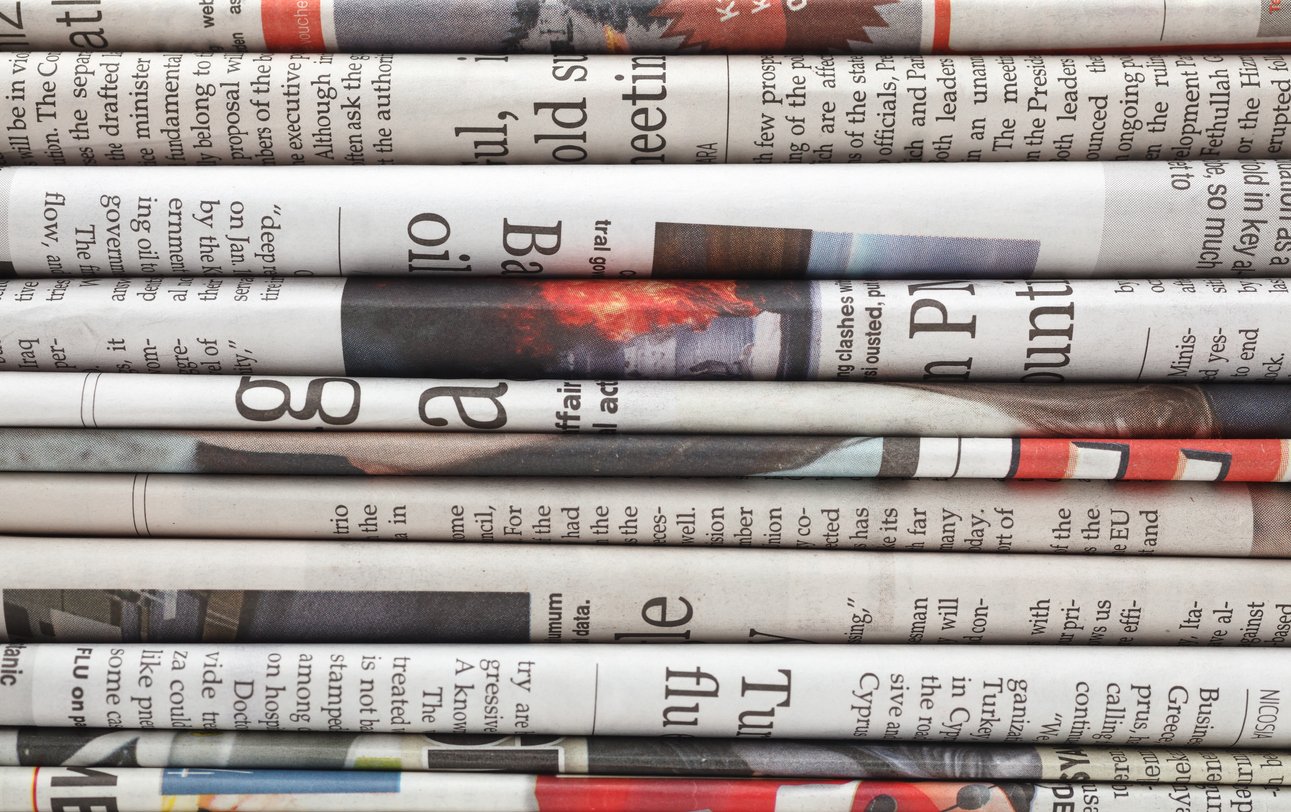 Stack of newspapers